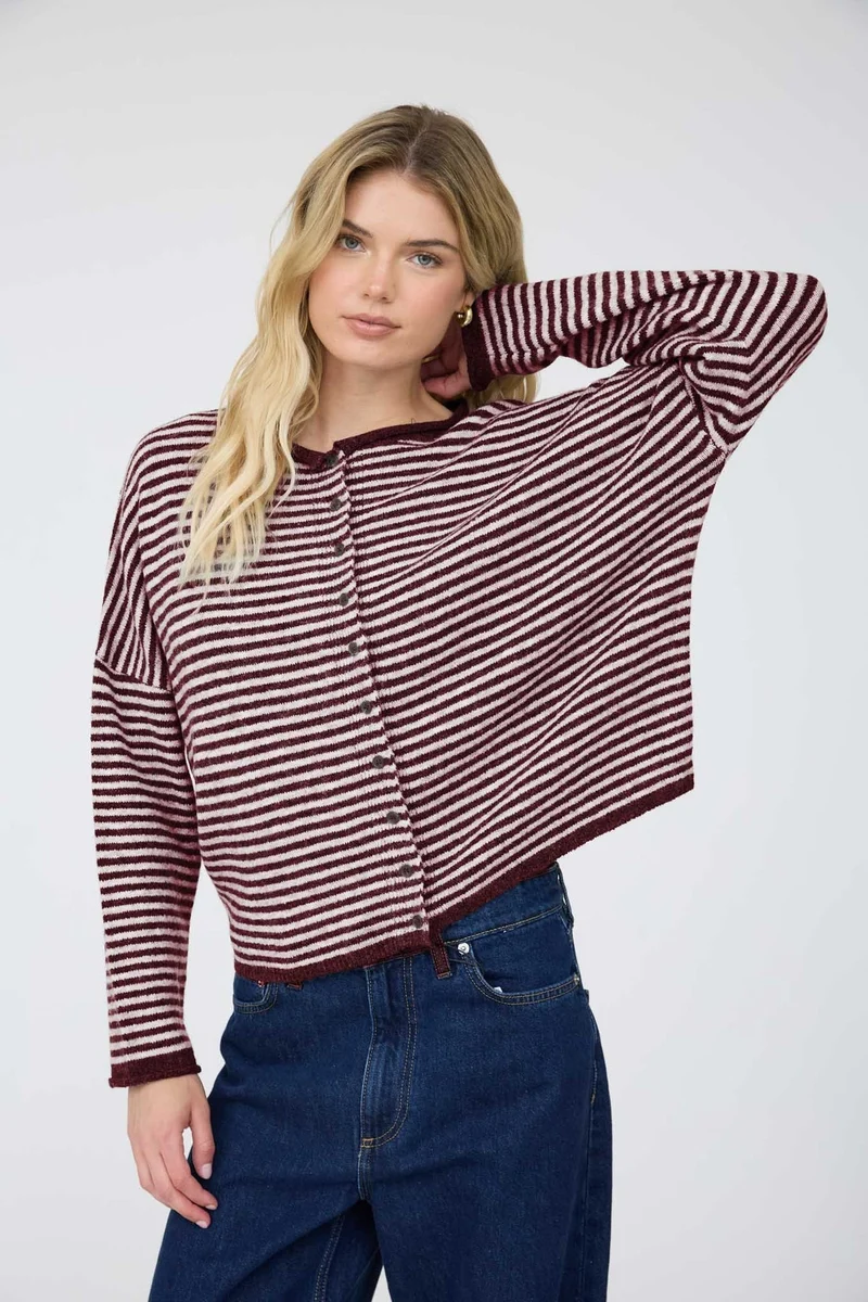 MARLEY STRIPE CARDIGAN (LM-0106)