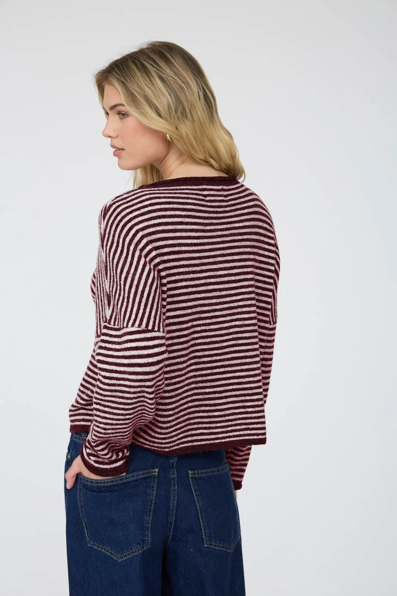 MARLEY STRIPE CARDIGAN (LM-0106)