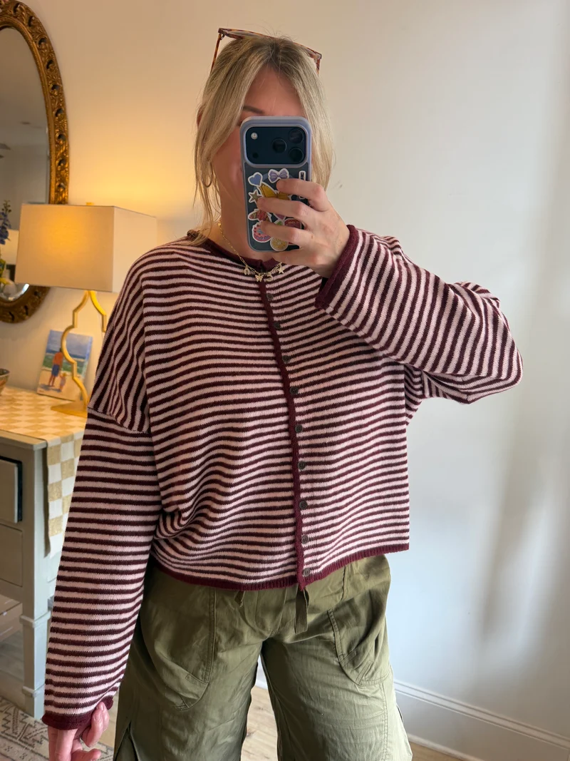 MARLEY STRIPE CARDIGAN (LM-0106)