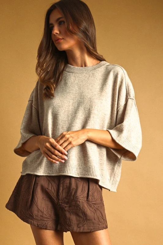HEATHER KNIT TOP (LM-0105)