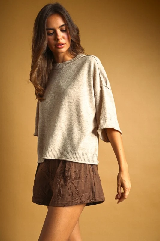 HEATHER KNIT TOP (LM-0105)