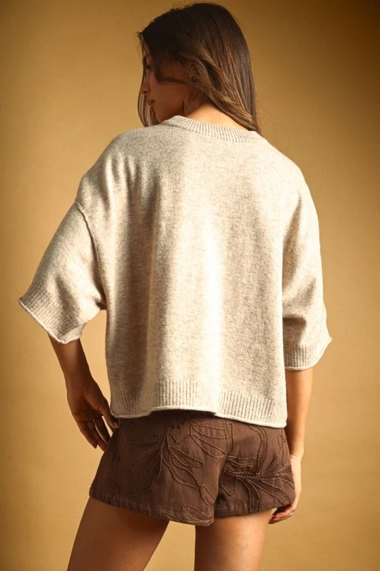 HEATHER KNIT TOP (LM-0105)