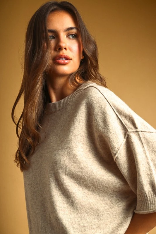 HEATHER KNIT TOP (LM-0105)