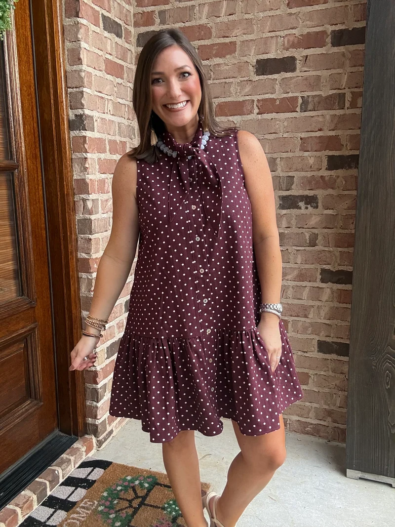 EMMY POLKA DOT DRESS (LM-0102)