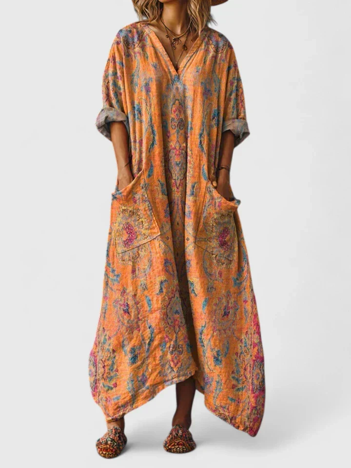 Robe décontractée et élégante pour femmes - Robe longue ample et colorée