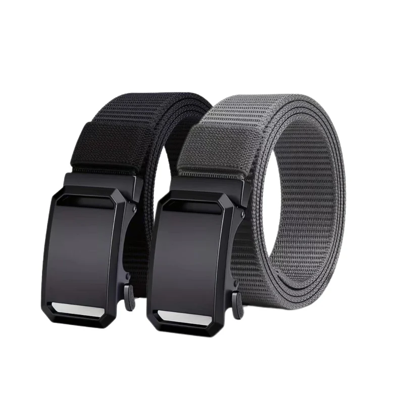 Ceinture en toile nylon durable pour homme – Boucle automatique sans dents style outdoor