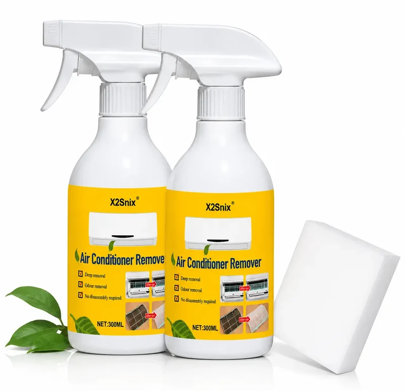 Air Conditioner Cleaner Set | 2 × 300 ml AC Cleaning Spray with Sponge