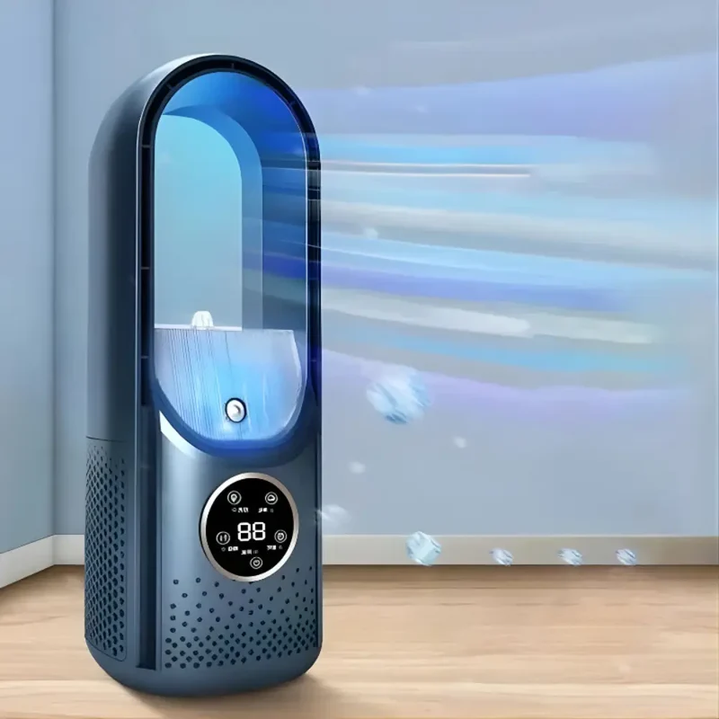 Portable Bladeless Air Cooler | Quiet Personal Evaporative Cooling Fan for Bedroom, Office & Desk