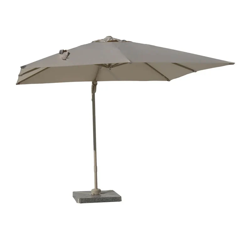 Outdoor Cantilever Garden Parasol with Base Weights | Square Patio Umbrella