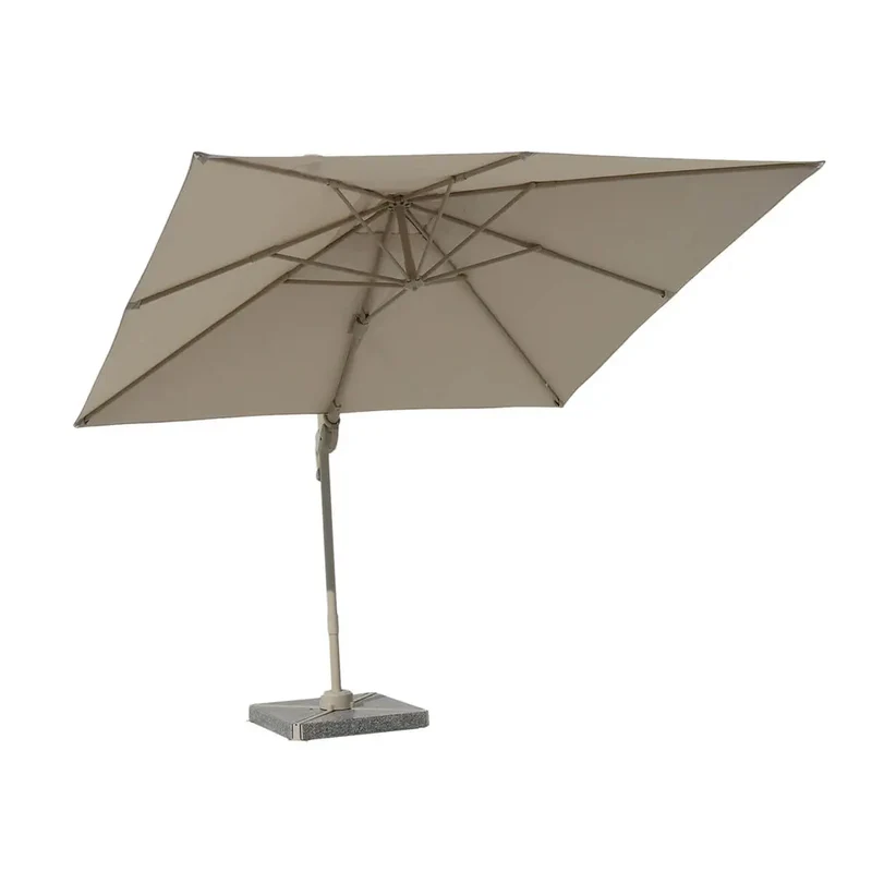 Outdoor Cantilever Garden Parasol with Base Weights | Square Patio Umbrella