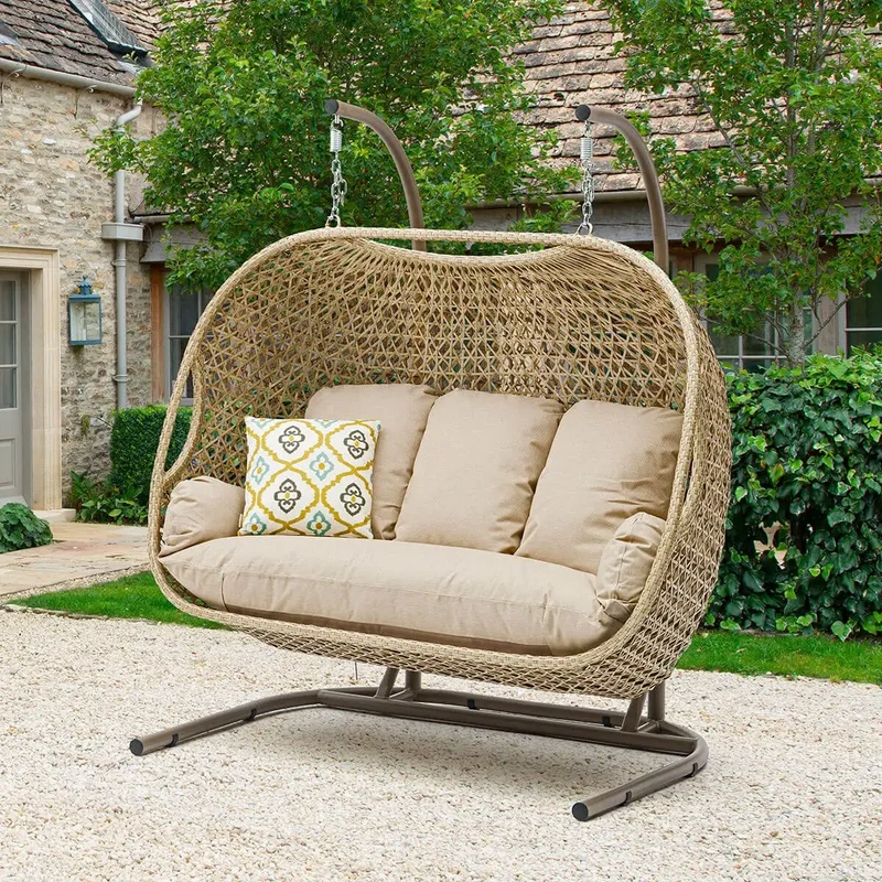 Garden Hanging Egg Chair with Stand | Outdoor Cocoon Swing Chair