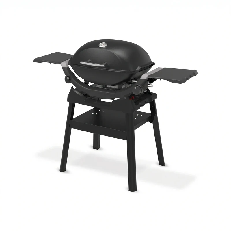 Compact Gas BBQ Grill with Side Tables – Premium Outdoor Gas Barbecue for Patio & Garden