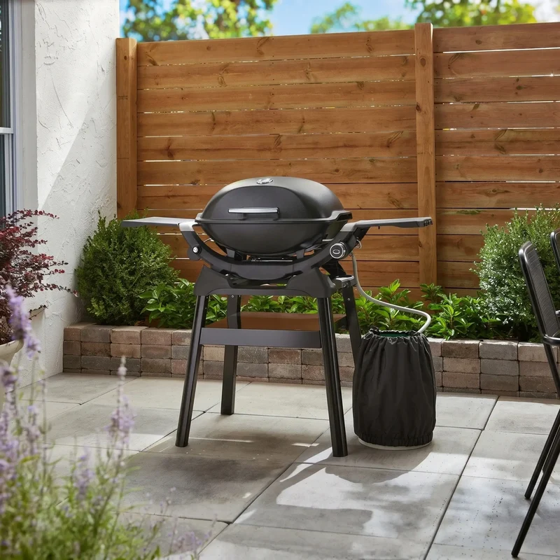 Compact Gas BBQ Grill with Side Tables – Premium Outdoor Gas Barbecue for Patio & Garden