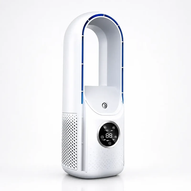 Portable Air Conditioner | Bladeless Tower Fan with Sleep Mode & 24-Hour Timer | Quiet Cooling Fan for Bedroom & Office