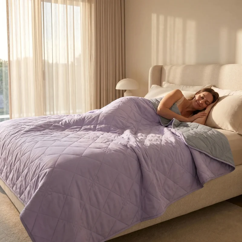 Cooling Blanket for Hot Sleepers | Lightweight Breathable Summer Blanket | Double-Sided Cooling Comfort