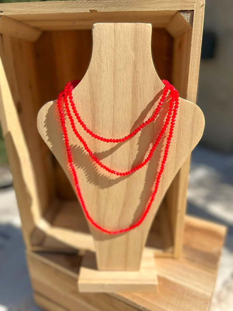 Collier/bracelet MYA perles rouges