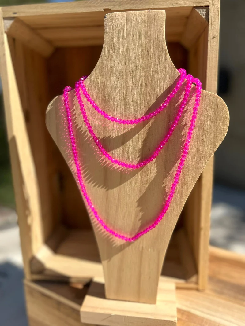 Collier/bracelet MYA perles roses