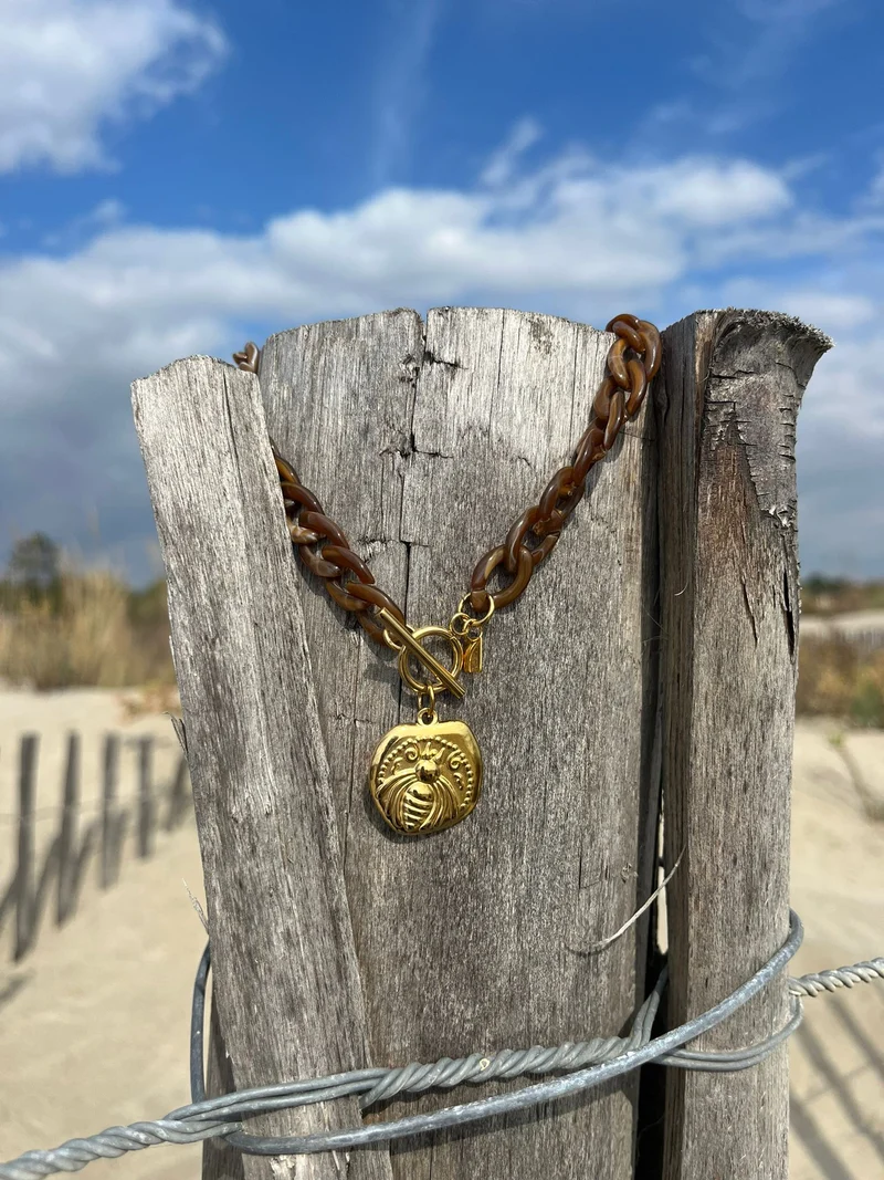Collier MILA marron Milë Mila