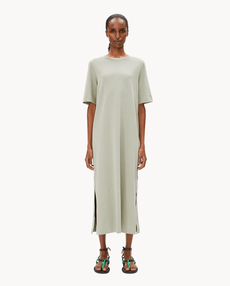 Robe t-shirt midi en coton bio et recyclé