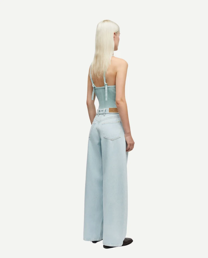 Jean large ceinturé en coton bio Saharper Surf Spray