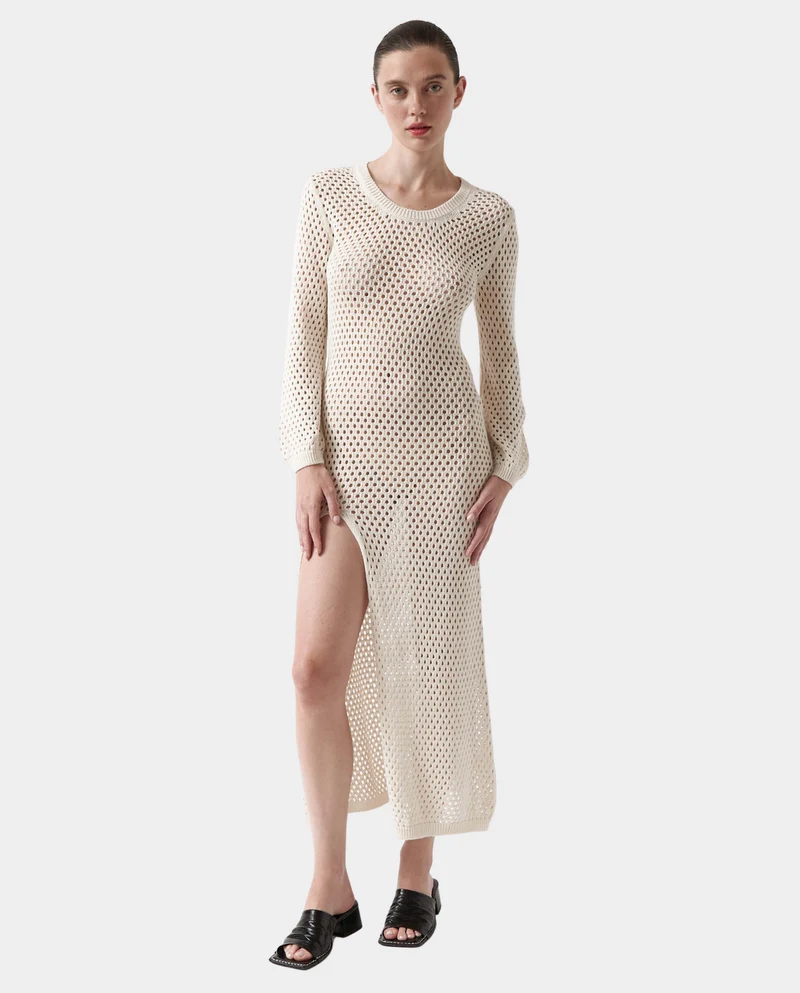 Robe longue en crochet bio