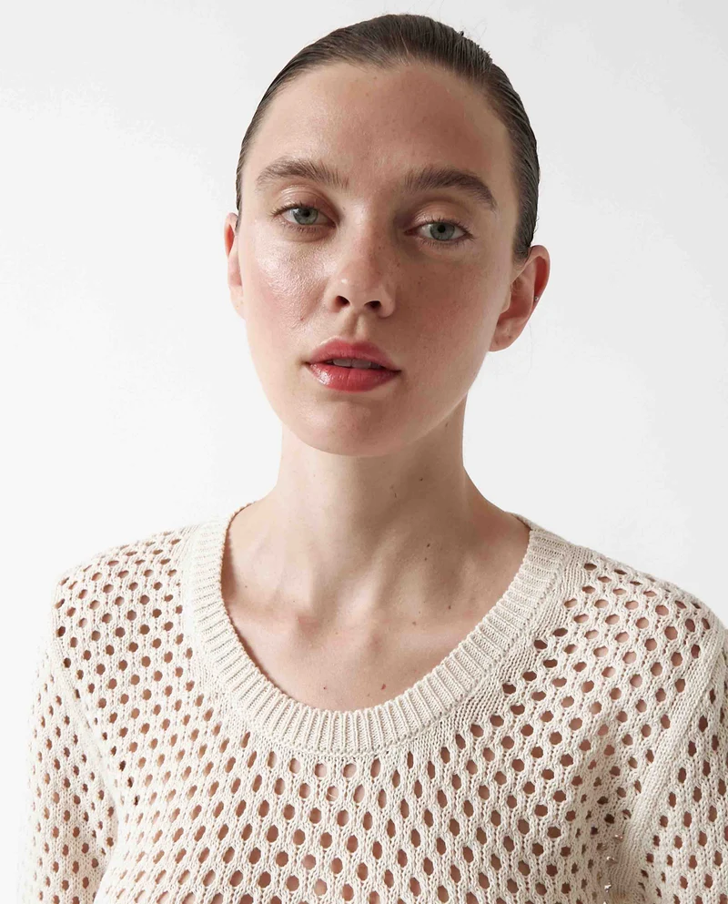 Robe longue en crochet bio