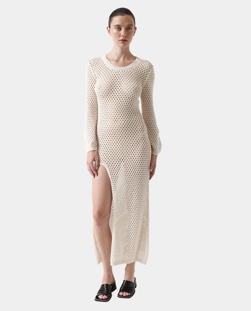 Robe longue en crochet bio