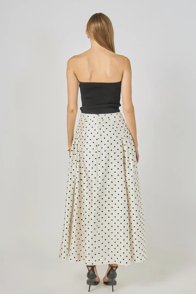 Polka Dot Maxi Skirt