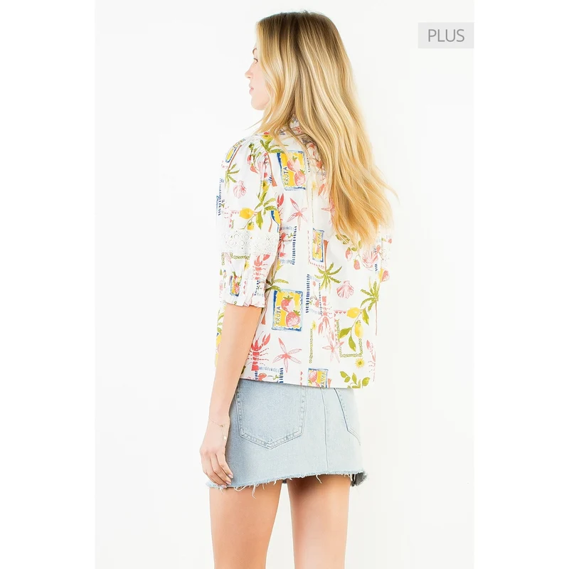 GARDENIA PUFF SLEEVE TOP