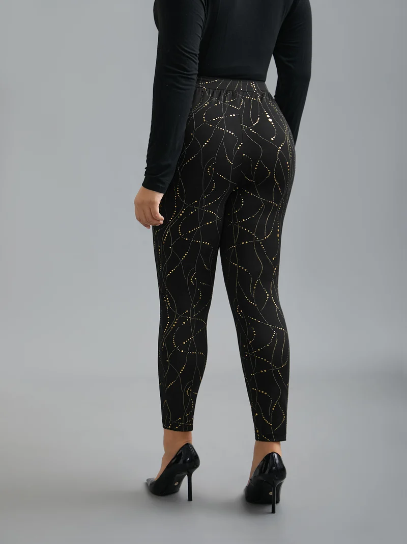 Shiny Glitter Skinny Fit Leggings