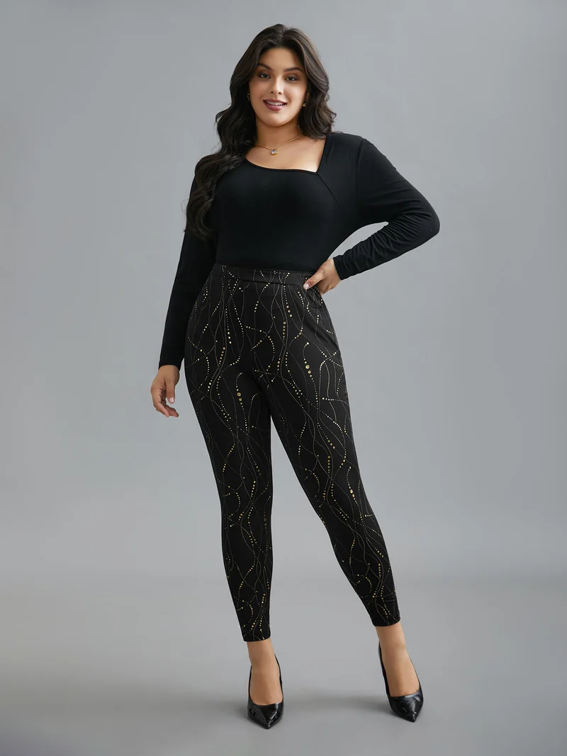 Shiny Glitter Skinny Fit Leggings
