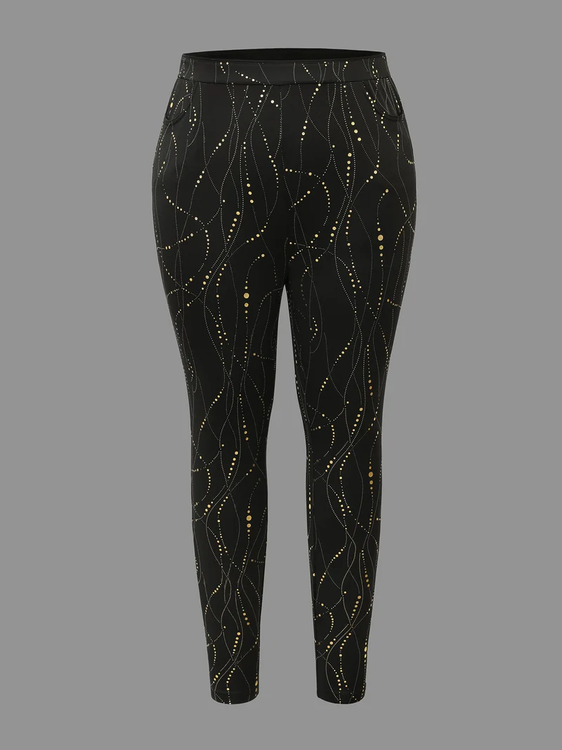 Shiny Glitter Skinny Fit Leggings