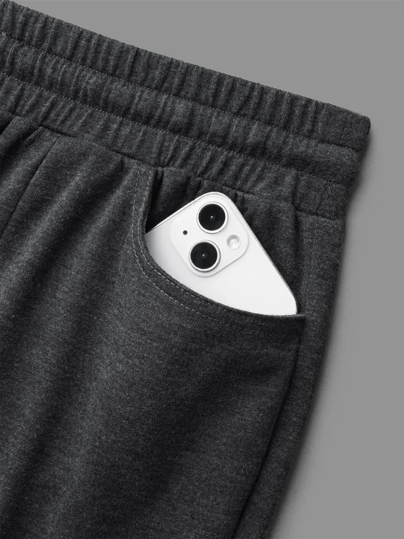 Plain Drawstring Elastic Waist Bootcut Pants