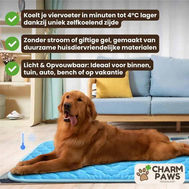Self-Cooling Dog Mat | Non-Toxic Gel-Free Design for Portable Heat Relief