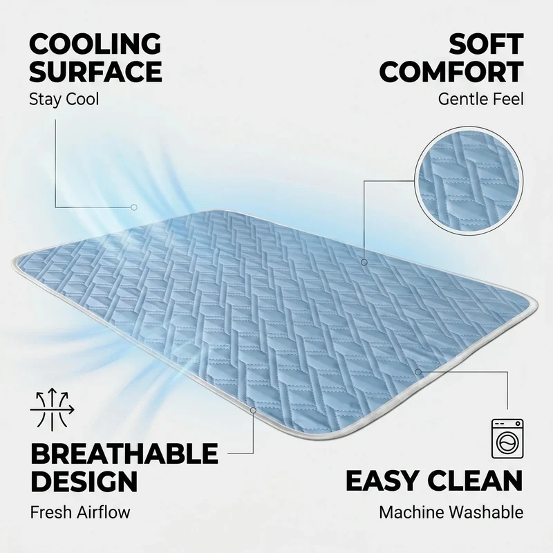 Pet Cooling Mat | Cooling Dog Bed with Soft Surface | Ideal for Warm Days