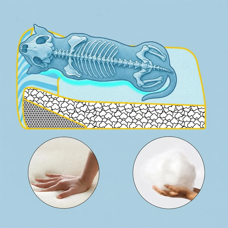 Cooling Nap | Large Orthopedic Dog Bed with Breathable Fabric | Supportive Design for Joint Health