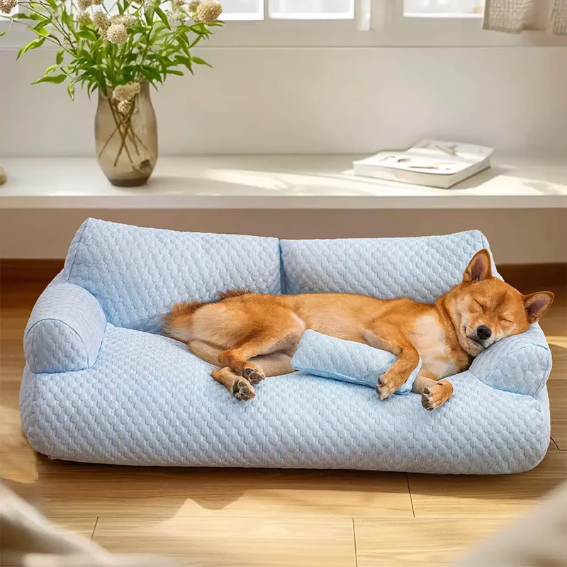 Cooling Pet Bed | Ice Silk Dog Bed with Plush Padding | Breathable Design for Ultimate Comfort