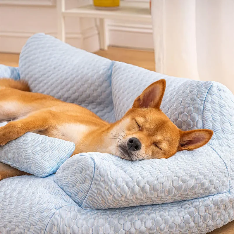 Cooling Pet Bed | Ice Silk Dog Bed with Plush Padding | Breathable Design for Ultimate Comfort