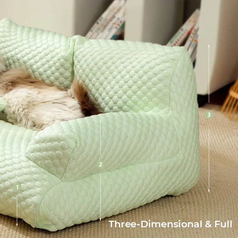 Cooling Pet Bed | Ice Silk Dog Bed with Plush Padding | Breathable Design for Ultimate Comfort