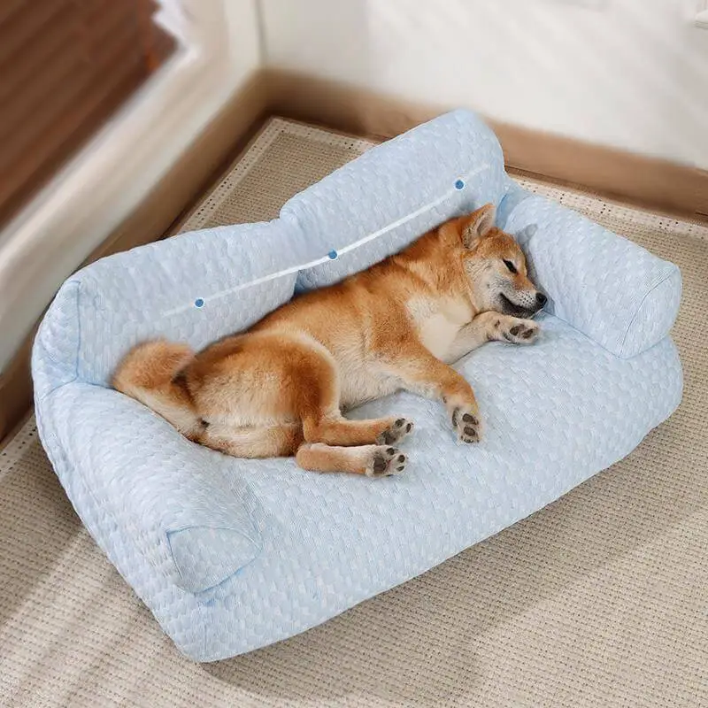Cooling Pet Bed | Ice Silk Dog Bed with Plush Padding | Breathable Design for Ultimate Comfort