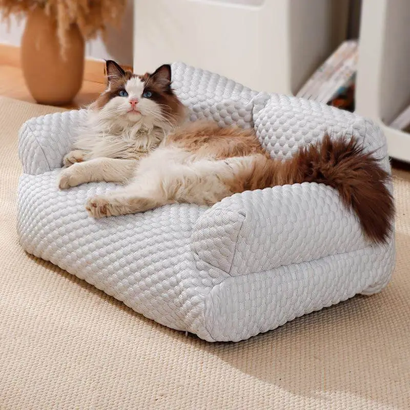 Cooling Pet Bed | Ice Silk Dog Bed with Plush Padding | Breathable Design for Ultimate Comfort