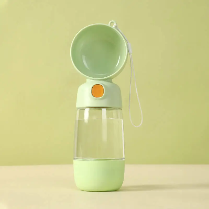 Portable Dog Water Bottle with Food Container for Walks Travel Hiking