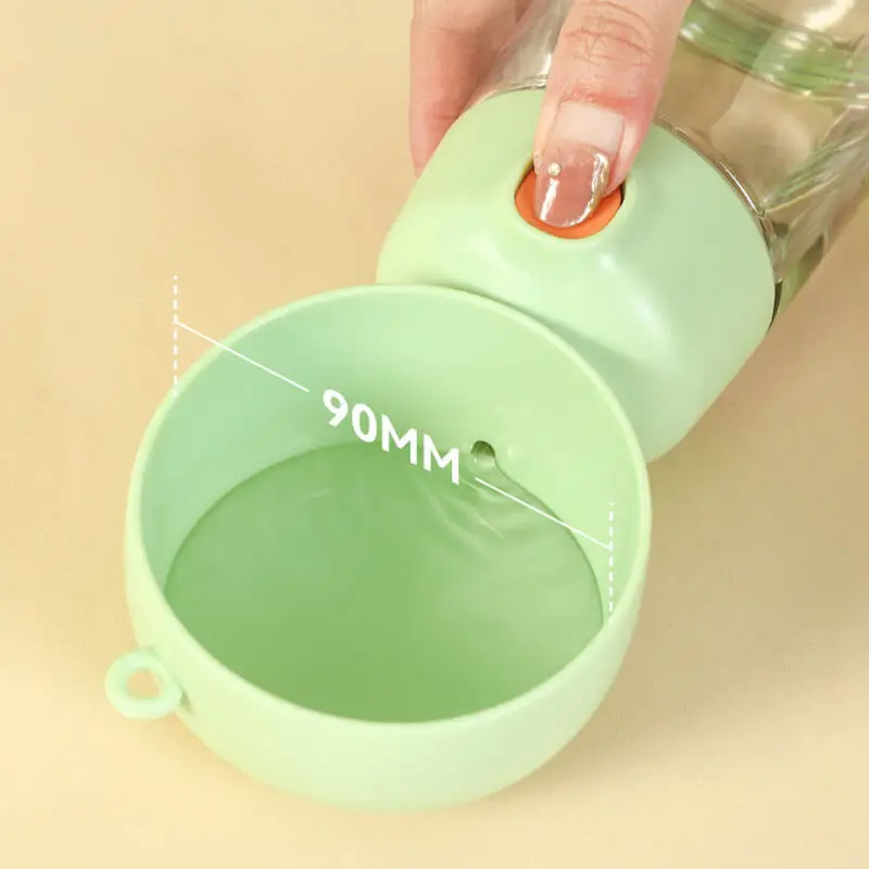 Portable Dog Water Bottle with Food Container for Walks Travel Hiking