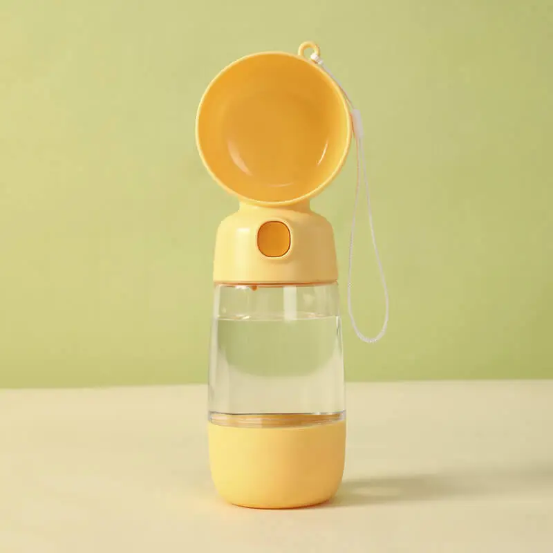 Portable Dog Water Bottle with Food Container for Walks Travel Hiking