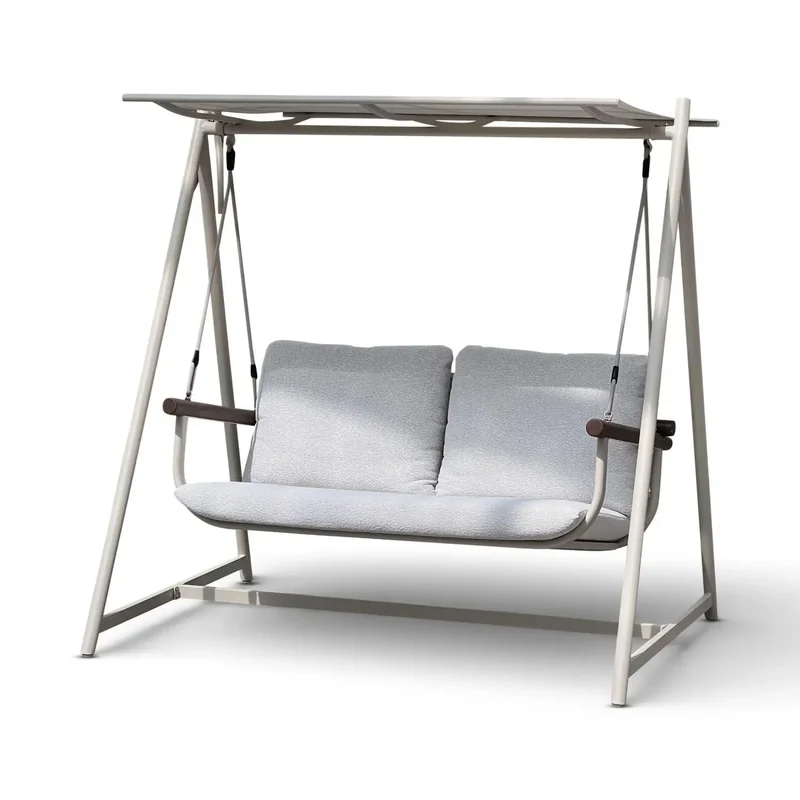 2-Seater Outdoor Garden Swing Chair with Canopy | Padded Patio Swing Seat