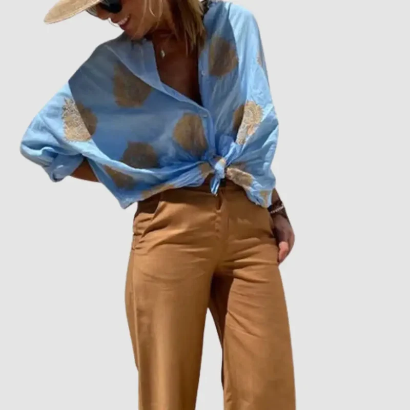 Women's Lightweight Breathable Blouse | Flowy Fit Summer Top