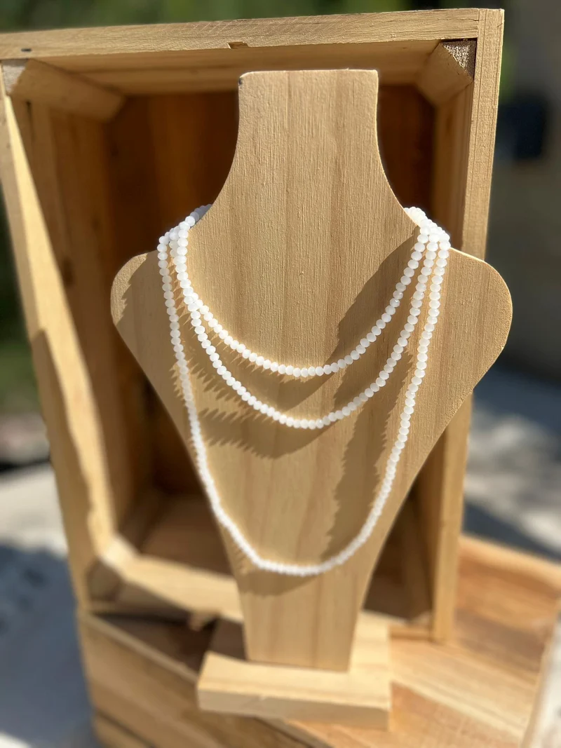 Collier/bracelet MYA perles blanches