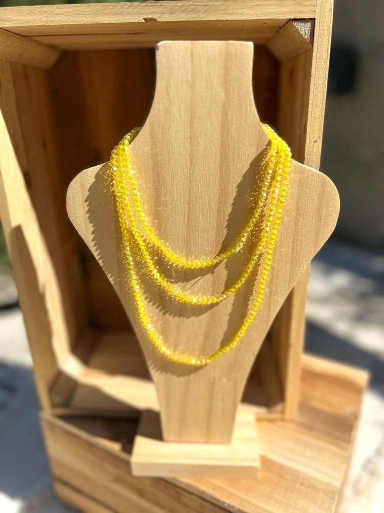 Collier/bracelet MYA perles jaunes