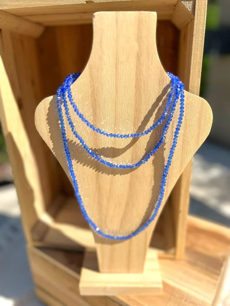Collier/bracelet MYA perles bleues