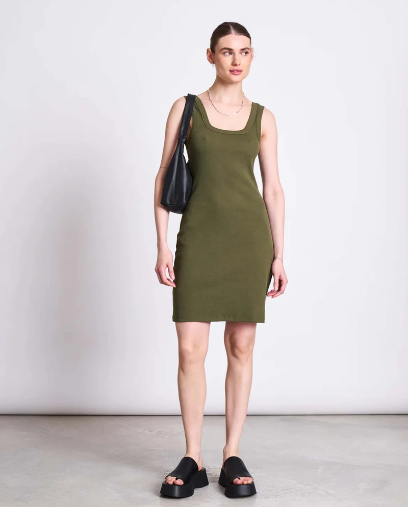 Robe en coton bio côtelé